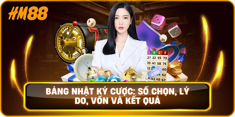Bảng nhật ký cược: số chọn, lý do, vốn và kết quả